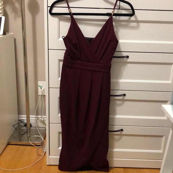FOREVER 21 BURGUNDY DRESS - Picture 1 of 3